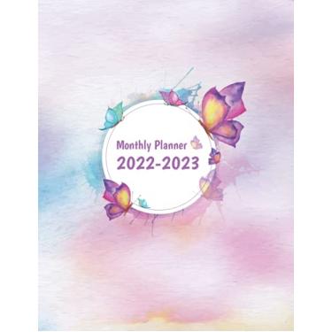 Imagem de 2022-2023 Monthly Planner: 2 year calendar monthly planner, January 2022 to December 2023, 24 Month Agenda Schedule Organizer With Federal Holidays, Butterfly themed