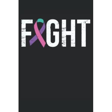 Imagem de Fight Pocket Design Thyroid Cancer Awareness: Schilddrüsenkrebs-Bewusstseinsnotizbuch |Cancer Survivor Journal |Schilddrüsenkrebsband-Notebook |Krebs-Kämpferhinweise
