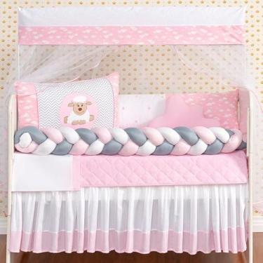 Imagem de Kit Berço Carneirinho Trança Infantil Kit Americano Bebê - Jm Enxovais