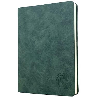 Imagem de LeStallion Nice Dark Green Notebook - 120GSM A5 Fountain Pen Green Journal - 210 Numbered Pages, Table Contents | Soft Cover Faux Leather Journal | High End Luxury Notebook For Writing