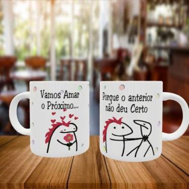 Imagem de Caneca Personalizada Flork Namorados Vamos Amar o Próximo... - PrintPa