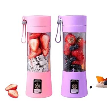 Imagem de Mini Liquidificador Portátil Shake 6 Laminas + Cabo USB-SE3095 - COR ALEATORIA