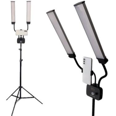 Imagem de Ring Light Led Soleste Hd45x Braços duplos articulado com Tripe 2M L, 
