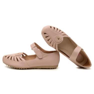 Imagem de Sapatilha Boneca Feminina Pluma Levíssima Couro Legitimo Antiderrapant