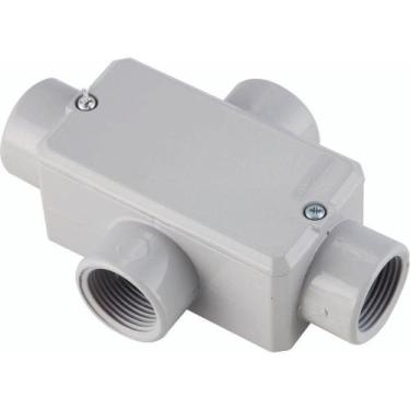 Imagem de Condulete Fixo Tipo "x" 1/2" Com Tampa / Sem Rosca / Com Pintura Eletr