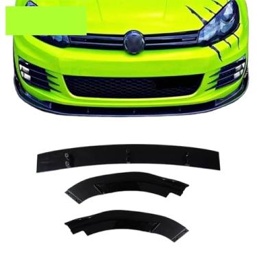 Imagem de Compatível para VW Compatível para Golf 6 MK6 GTI Padrão 2008 2009 2010 2012 Carro Frente Bumper Splitter Lip Difusor Body Kit Spoiler Guard(Carbon black)