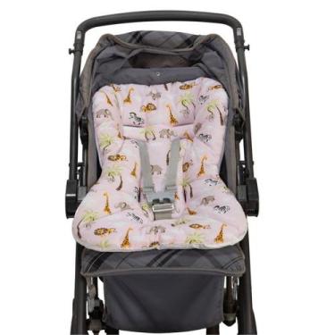 Imagem de Capa para Carrinho de Bebe - Laura Baby, Safari Rosa
