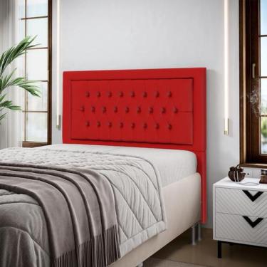Imagem de Cabeceira Pegasus 195 Premium / A-020 Couro Artificial Vermelho - ARAD