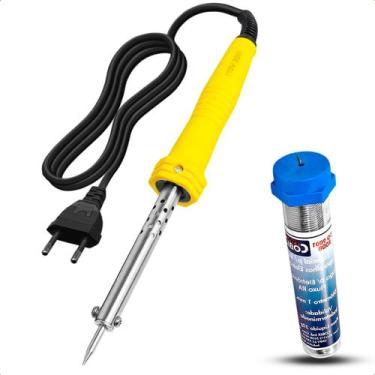 Imagem de Kit Soldador Tubo Estanho 22g + Ferro Soldar 30w 127v - Barcelona