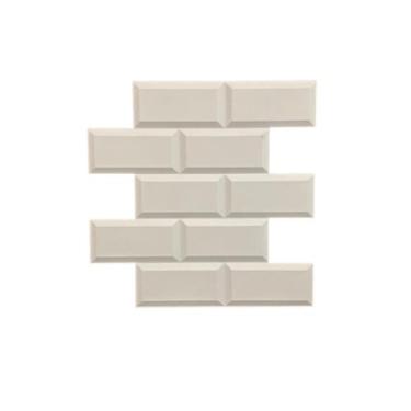 Imagem de Tijolinho Retro 3d De Parede 12 Painel Revestimento 50X50 Quadradinhos