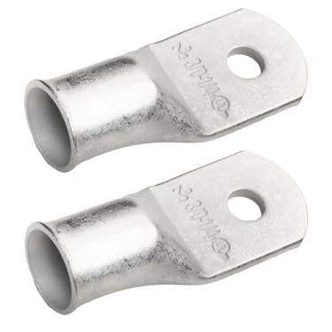 Imagem de Selterm 3/0 AWG 0,63 cm (2 peças) UL Marine Grade Wire Lugs, extremidade do cabo de bateria, ilhós de cobre estanhado, conectores de terminal de anel tubular [B84]