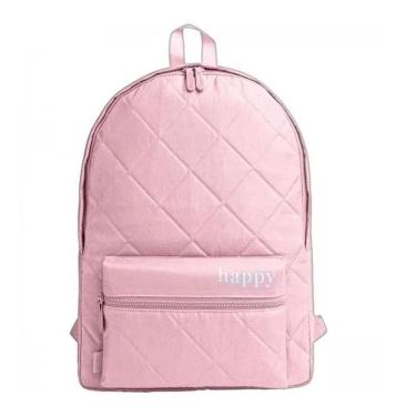 Imagem de Mochila Escolar Infantil Happy Rosa - Tilibra