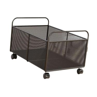 Imagem de IEUDNS Cesta de armazenamento de arame, cesta de lixeiras de lanches de cebola de batata com rodas, organizador de cozinha de utilidade para casa de cozinha, S