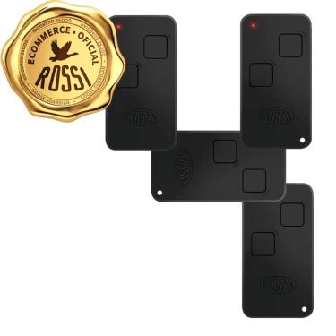 Imagem de Kit 4x Controle Remoto Rossi Ntx 433mhz p/ Motor Dz Nano Atto Dz3 Dz4 Bv Portão Eletrônico