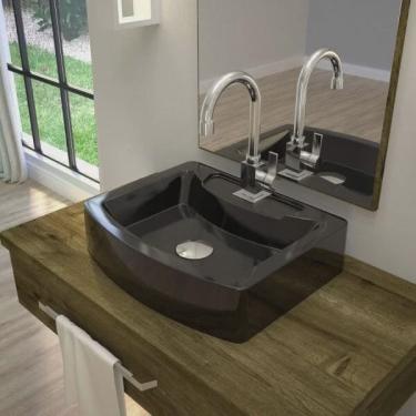 Imagem de Cuba para Banheiro Rt41W Retangular Aria Compace