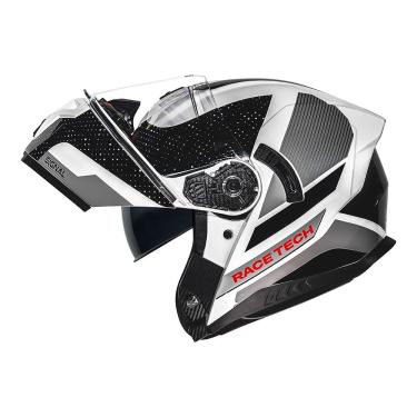 Imagem de Capacete Race Tech Signal Gear Preto e Branco