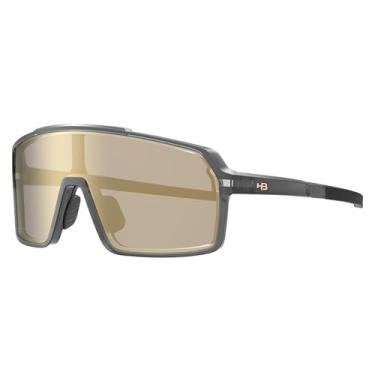 Imagem de HOT BUTTERED - Óculos de Sol HB GRINDER - Proteção UV, Óculos Escuros Masculino e Feminino, Performance Esportes Ciclismo - Cinza Esportivo, Lente Espelhada