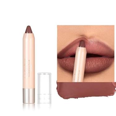 Imagem de Easilydays Delineador labial Nude Brown para mulheres, delineador labial ultra fosco aveludado cremoso fosco acabamento suave, cobertura total, alto pigmento, à prova d'água, batons em forma de lábios