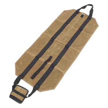 Imagem de Bolsa de Lona Encerada por Transportadora de Lenha, Porta -Lenha -lareira Acessórios de Fogão a Lenha para o Suporte de Madeira Pesada Portador de Madeira Resistentes de água