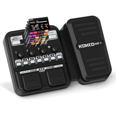 Imagem de Processador multiefeitos para guitarra, com pedal de expressão, com mais de 59 efeitos integrados, modelagem de amplificadores, looper, seção de ritmo, afinador, alimentado por bateria K-okko DC 9V