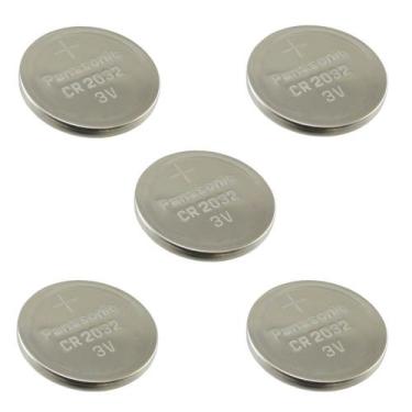 Imagem de Cartela Com 5 Baterias de Lítio Panasonic Botão CR2032 3V