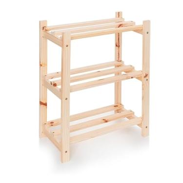 Imagem de ESTANTE DE MADEIRA MODULAR EM PINUS 3 PRATELEIRAS 750x600x280MM (FSC Misto 70% Apcer-COC 151162)