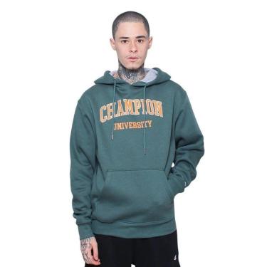 Imagem de Moletom Champion Canguru College Tecido Grosso - verde e laranja-Masculino