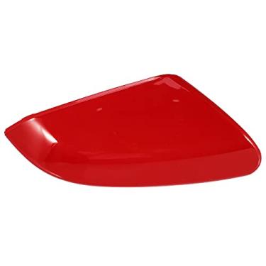 Imagem de X AUTOHAUX Capa de para-lama triangular de canto espelhado painel de acabamento de triângulo retrovisor lado direito para Honda Civic 2016-2021 76201-TBA-A11 vermelho