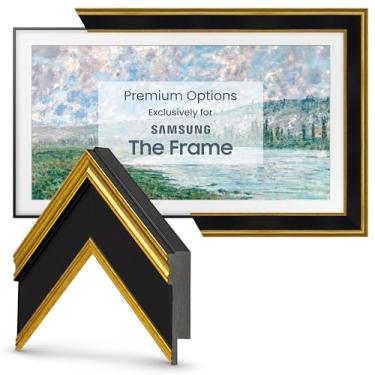 Imagem de Frame My TV Quadros de TV Deco - Moldura inteligente dourada e preta antiga compatível APENAS com Samsung The Frame TV e Pro (32 polegadas, serve para 2021-2025)