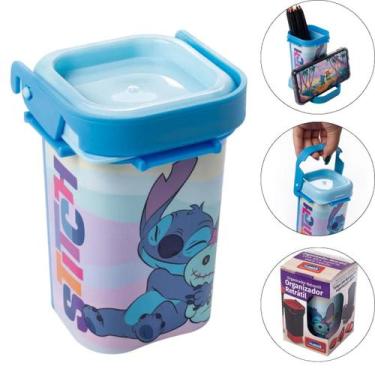 Imagem de Organizador lápis e Caneta Retrátil C Suporte Celular Stitch - Plasuti