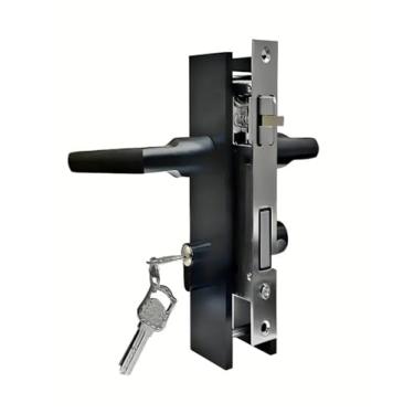 Imagem de Fechadura De Porta Dividida, Conjunto De Maçaneta De Porta De Cilindro De Fechadura Simples De Liga De Zinco Ultra Silenciosa Para Porta De Madeira