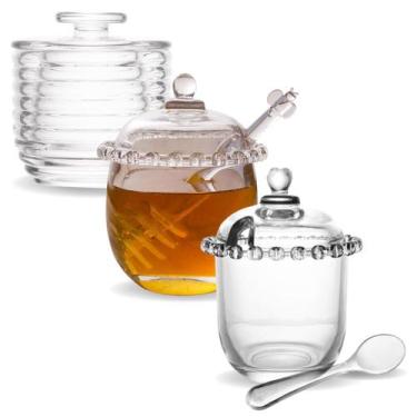 Imagem de Kit Lyor Mantegueira Francesa + Açucareiro + Meleira Vidro