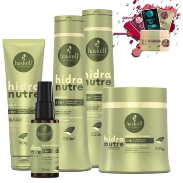 Imagem de Kit Haskell Hidranutre Sh Cond Masc 500 Serum + Leave-in
