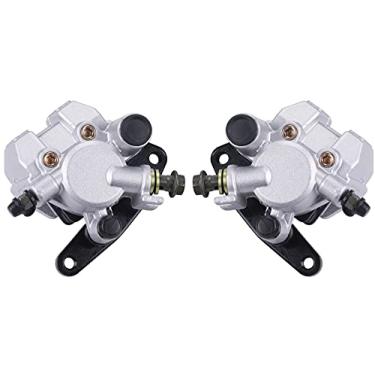 Imagem de CNCMOTOK Pinça de freio dianteira direita e esquerda com pastilhas compatível com YAMAHA Banshee 350 Grizzly 350 400 450 Big Bear 250 350 450 Blaster 200 Bruin 250 350 Raptor 350 660 Warrior 350 Bear