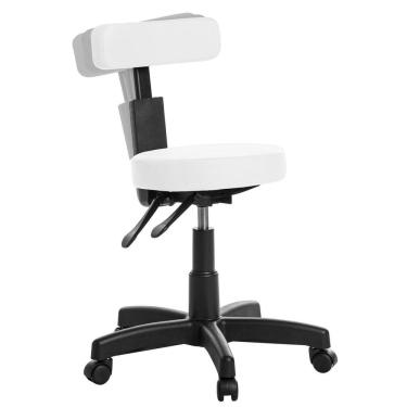 Imagem de Cadeira Mocho Ergonômica Estética Clinica Rce Cor Branco