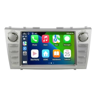 Imagem de SWTNVIN Camry Carro estéreo para 2007 2008 2009 2010 2011, Double Din in-Dash 8 polegadas Touch Screen Multimedia Receiver com Bluetooth GPS Navigation Rádio Áudio DVD Player Teering Wheel, Wice 6.0
