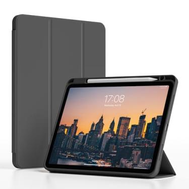 Imagem de GKABXY Capa para iPad Air 11 polegadas M2/M3 (2024/2025), iPad Air 5ª/4ª geração (2022/2020) 10,9 polegadas - capa à prova de choque com carregamento e suporte para Apple Pencil 2, despertar/hibernar