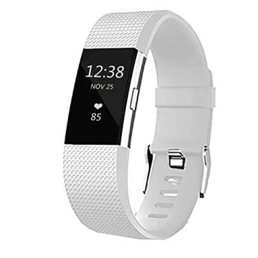Imagem de Pulseiras de substituição para Fitbit Charge 2, pulseiras clássicas de silicone ajustáveis para Fitbit Charge 2, mulheres e homens