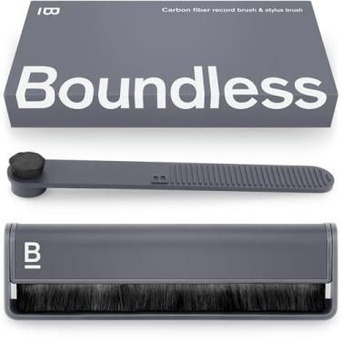 Imagem de Boundless Audio Kit de limpeza de discos – Escova de disco de vinil antiestática e escova Stylus – Kit de limpeza de discos de vinil de 2 peças