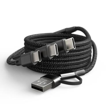 Imagem de Carregador compatível com DJI Mini 4 Pro/4K, Mini 3/3 Pro, Mavic 3, Air 2S, Avata Drone, cabo de carregamento rápido 3 em 1 3A, adaptador de alimentação USB C para controle remoto DJI FPV Acessórios