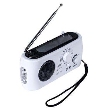 Imagem de MOLEBIT Rádio de emergência com carregador solar e manivela, 3 baterias de lanterna LED e carregamento USB FM/AM rádio FM/AM 500 mAh carregador de celular para acampamento recreativo, caminhadas,