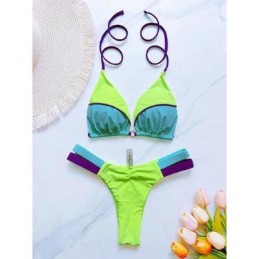 Imagem de Biquini Feminino Sexy RUOTONSEPT - Conjunto de 2 Peças com Detalhe Hal