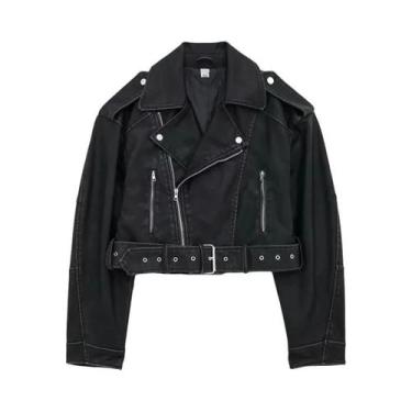 Imagem de Casaco Longo Feminino De material sintético Com Bolsos, Bainha Com Zíp