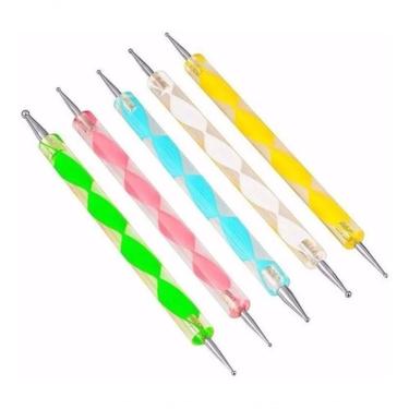 Imagem de Kit Pincel Boleador Decoração Unhas Kit Com 5 Un