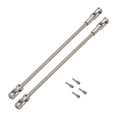 Imagem de MERIGLARE Eixo de transmissão junta do eixo de transmissão substituição faça você mesmo montagem de 6,8 cm - 22,9 cm para 1/10 RC Crawler Cars Climbing Cars, Prata 1 Par