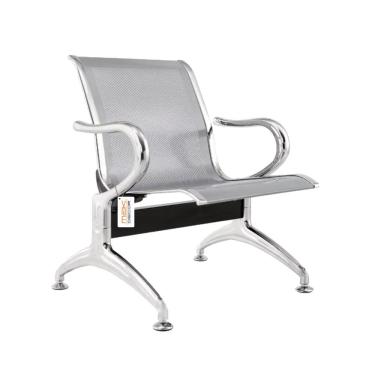 Imagem de Cadeira Longarina Sem Estofado Cromada 1 Lugar