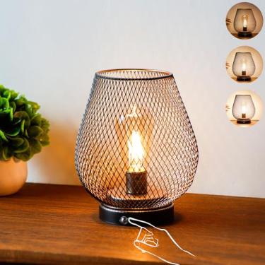 Imagem de JHY DESIGN Abajur De Cabeceira Com Sensor Toque, Recarregável, Alimentado Por Bateria, Lâmpada Led, Luz Noturna Destaque Para Casamentos, Festas, Pátios, Eventos Internos E Externos (Base Metal, Ovo