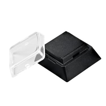 Imagem de BTXETUEL Keycaps De Camada Dupla Personalizáveis Instantaneamente Com Tampa Transparente Para Adesivos Removíveis Ou Pedaços Papel Compatíveis Interruptores Cherry Mx (12 Peças - Fundo Preto)