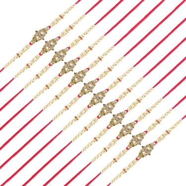 Imagem de Conjunto de 12 pulseiras Rakhi para irmão Rakhi para Bhai Bhabhi Bhaiya veera Raksha Bandhan Rakhi Conjunto de pulseiras Dora com pacote de presente para irmão irmã indiano tradicional festival Raksha