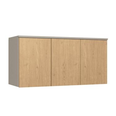 Imagem de Guarda-roupa Modulo Aéreo 3 Portas Elegance Níquel/Angelin